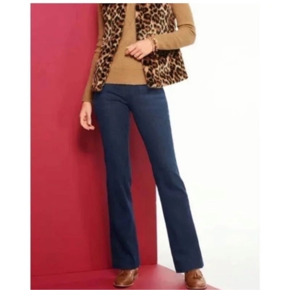 Talbots Simply Flattering 5-Pocket Wide Leg Bootcut High Rise Denim Jeans